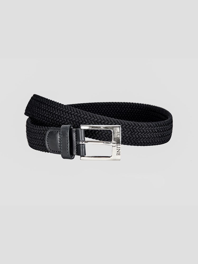 Equiline One braided elastic belt in black