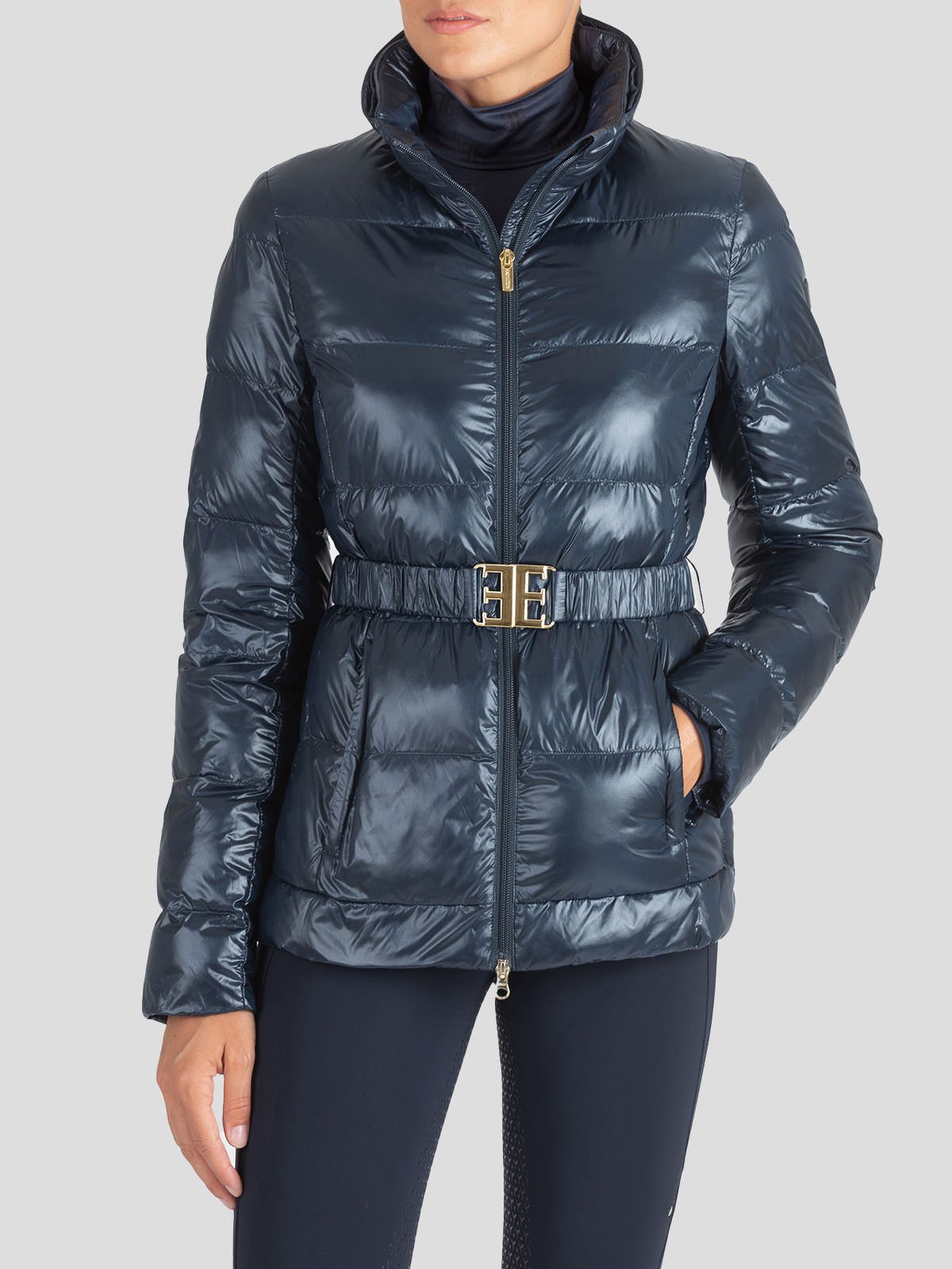 ELMAE WOMEN'S PADDED JACKET - front view- blue