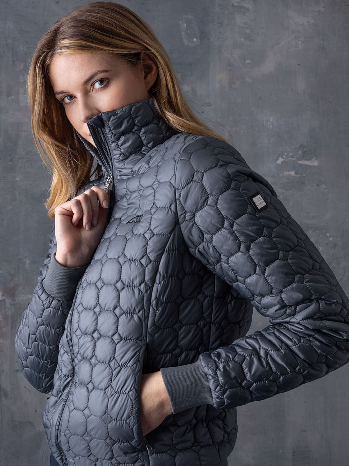 EDAE WOMEN'S OCTAGON QUILTED BOMBER JACKET 1