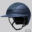 Equiline XANTO Horse riding Helmet with Swarovski Top in matte blue - Standard Visor, front left view