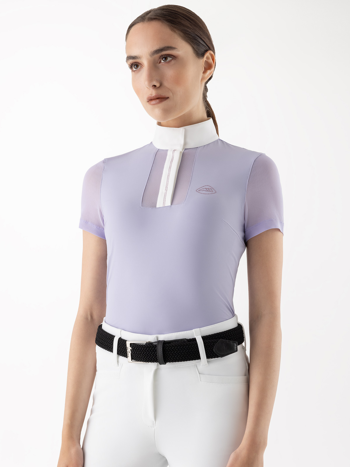 Equiline EQGLECE - Women's Competition Shirt, Glicine color, front view