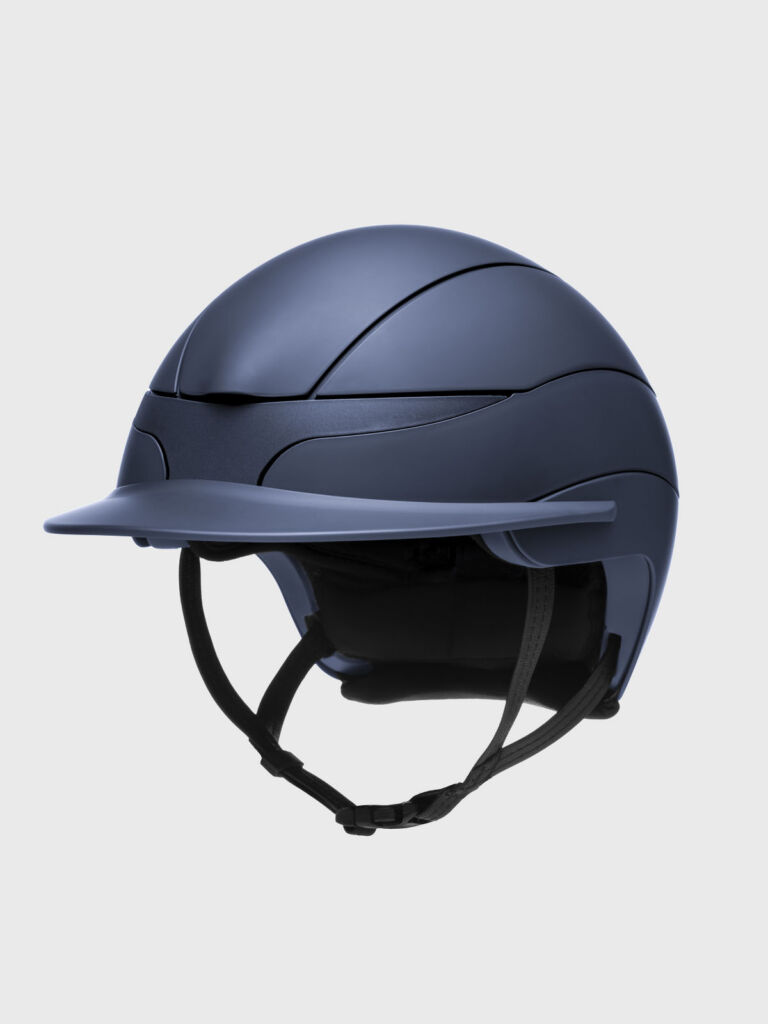 Equiline Xanto Helmet in matte blue color, front left view