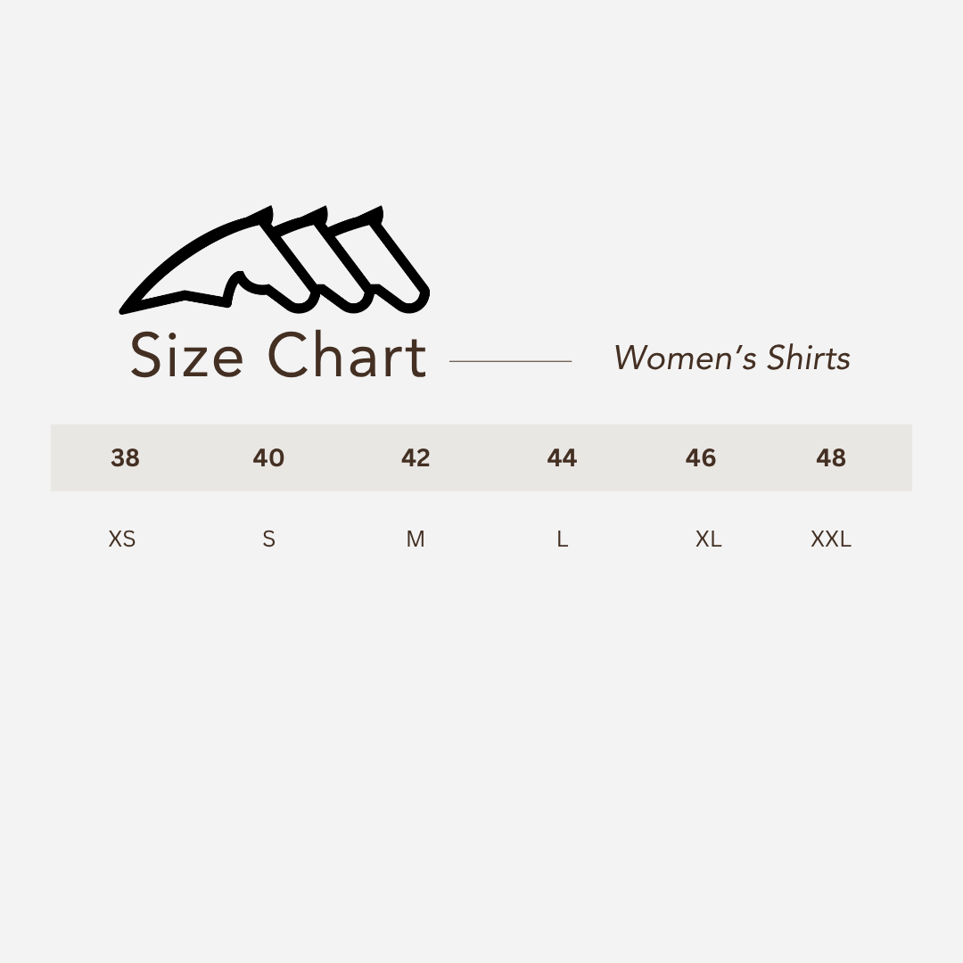 Equiline Women's Shirts Size Chart